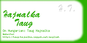 hajnalka taug business card